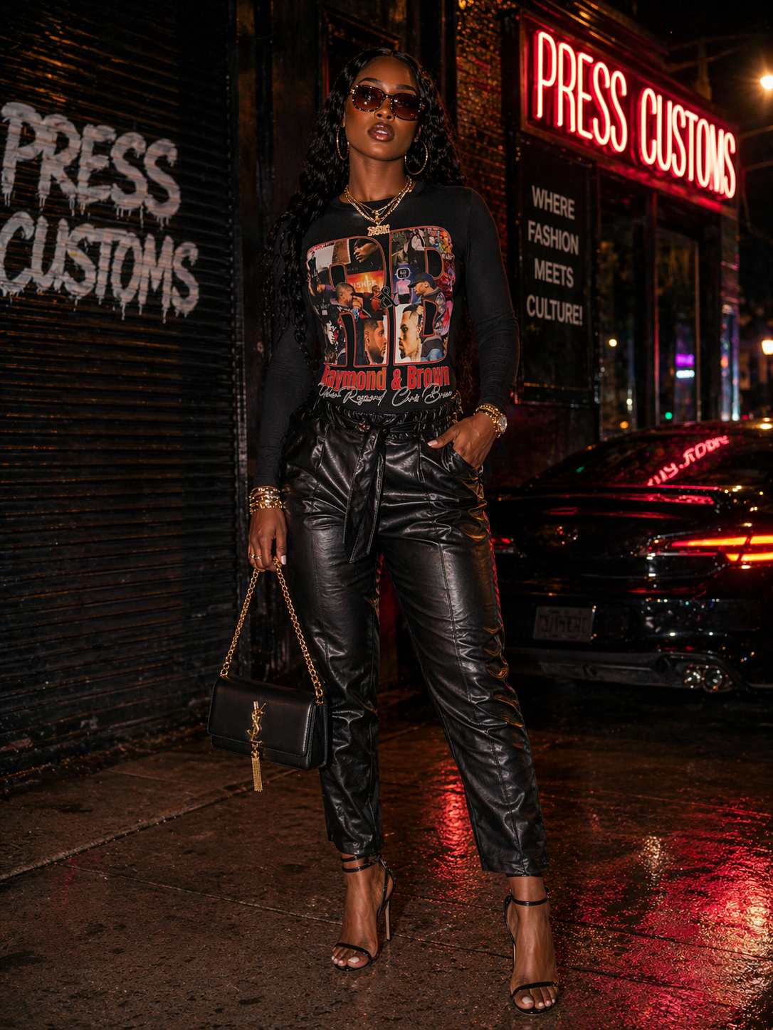 R&B Raymond & Brown BLACK Bodysuit | Urban Streetwear | Concert Outfit | Grown & Sexy Fashion