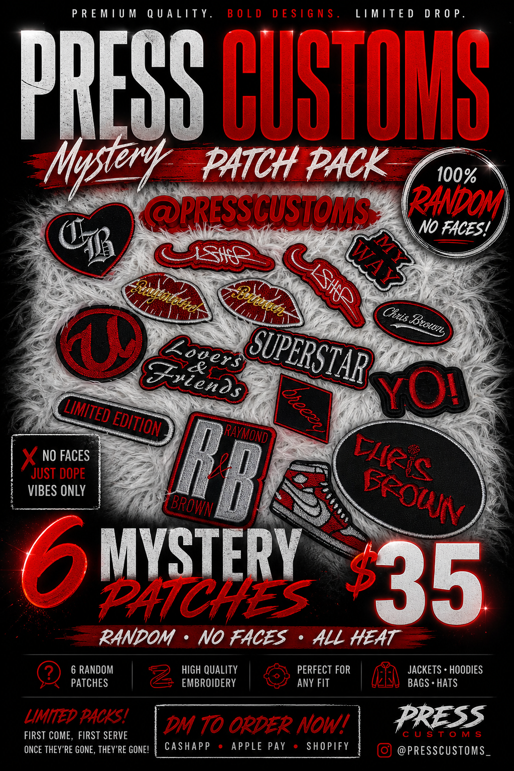 Mystery CHRIS BROWN/ USHER PATCH BUNDLE)