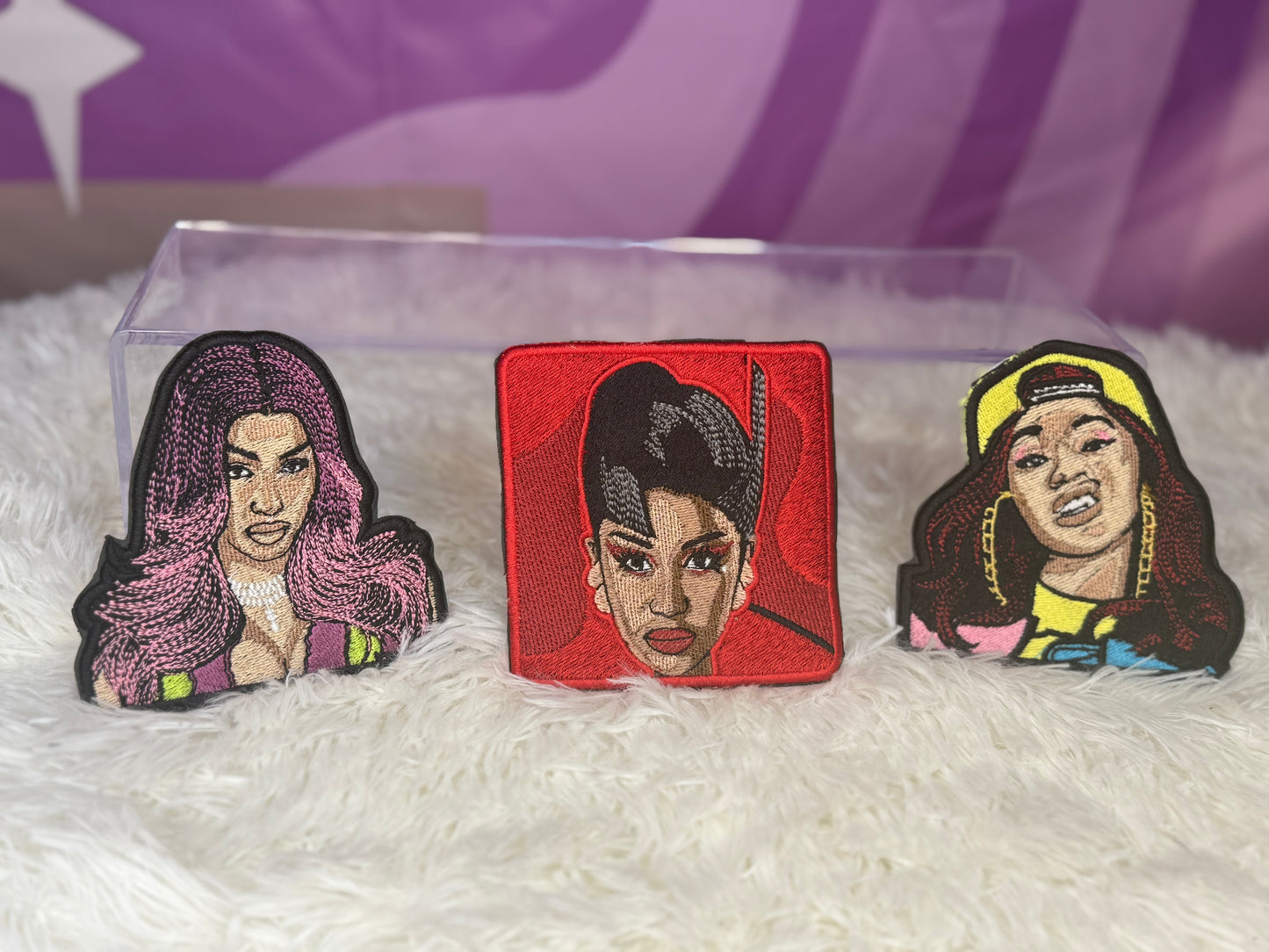 CARDI B face patches