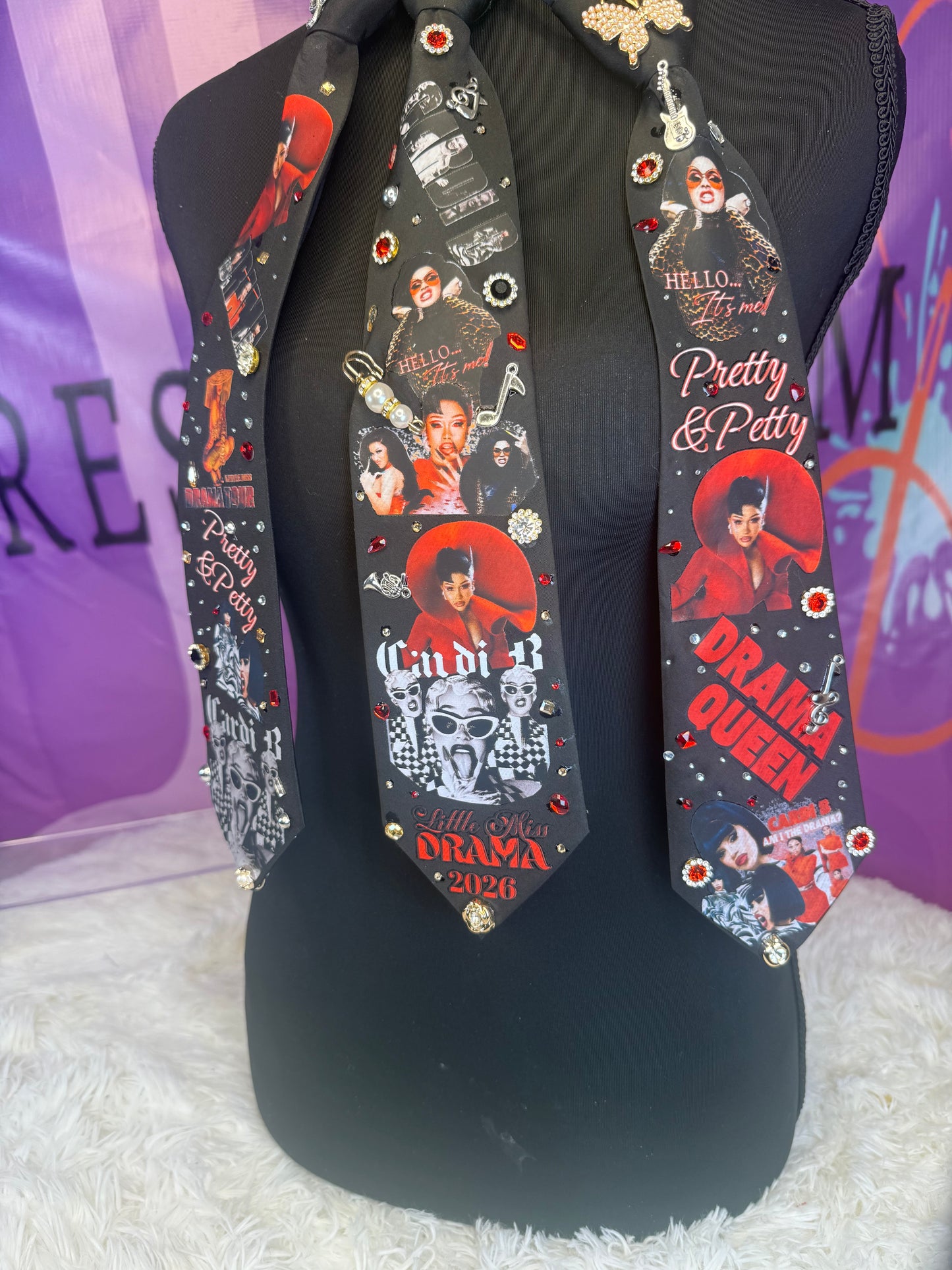 CARDI B LITTLE MISS DRAMA NECK TIE school girl (READ/SEE DESCRIPTION)