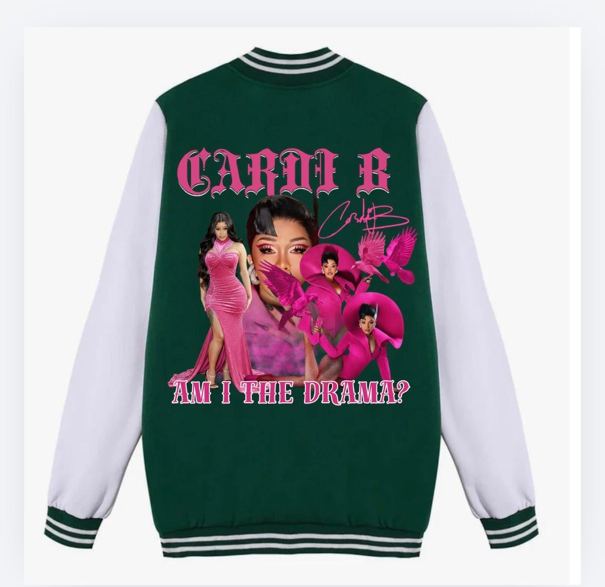Little Miss Drama tour Cardi B inspired varsity Jacket