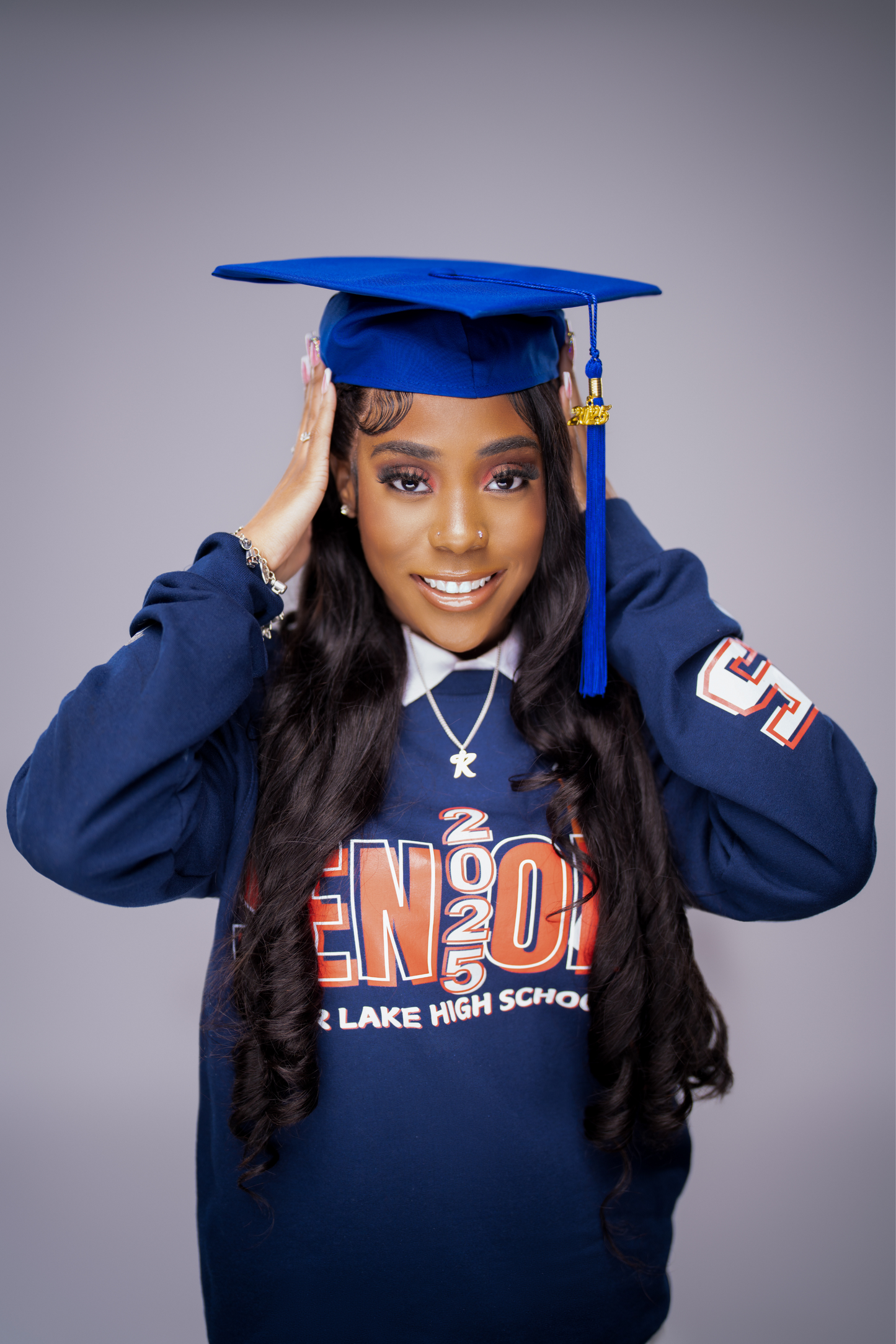 Graduation sweatshirt outfit (SKIRT OR JEANS)