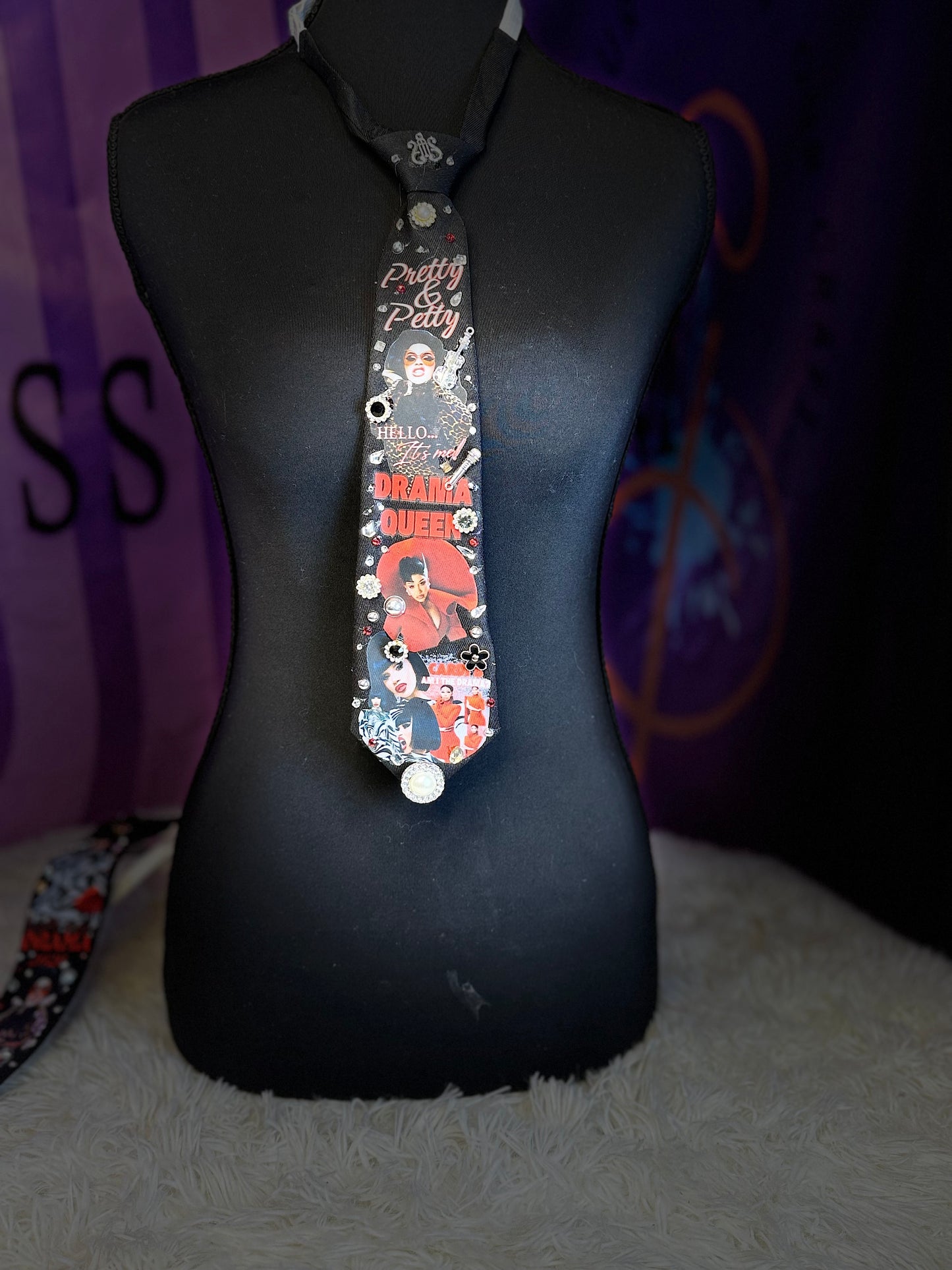 CARDI B LITTLE MISS DRAMA NECK TIE school girl (READ/SEE DESCRIPTION)
