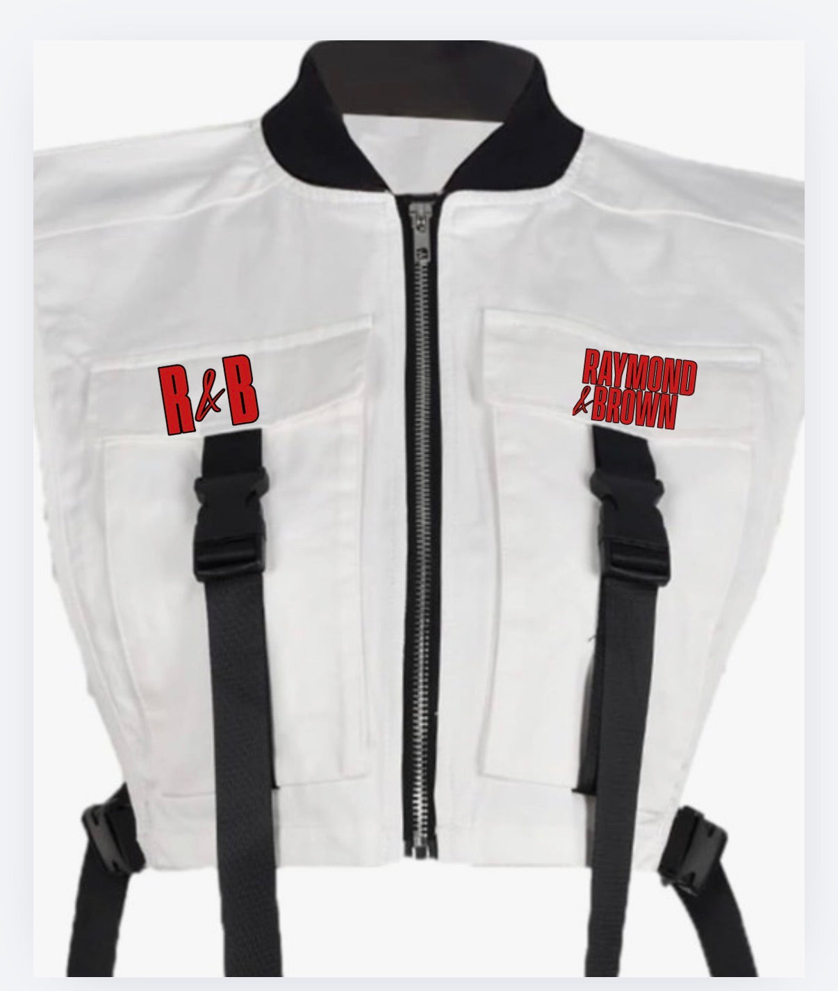 White  R& B tour cargo vest