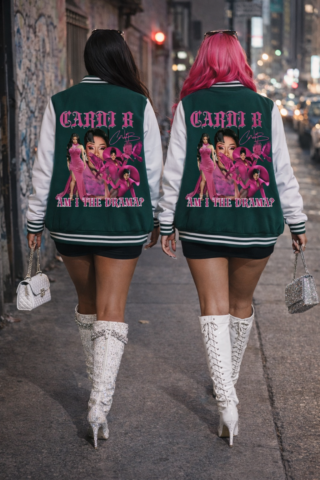 Little Miss Drama tour Cardi B inspired varsity Jacket
