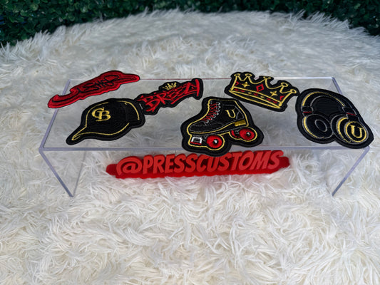R&B USHER & CHRIS BROWN RED/GOLD PATCH bundle