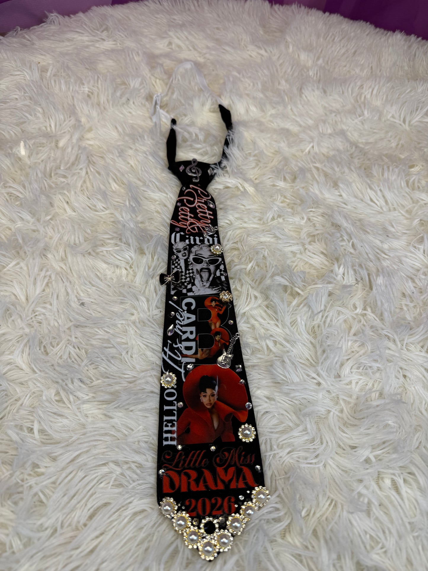 CARDI B LITTLE MISS DRAMA NECK TIE school girl (READ/SEE DESCRIPTION)