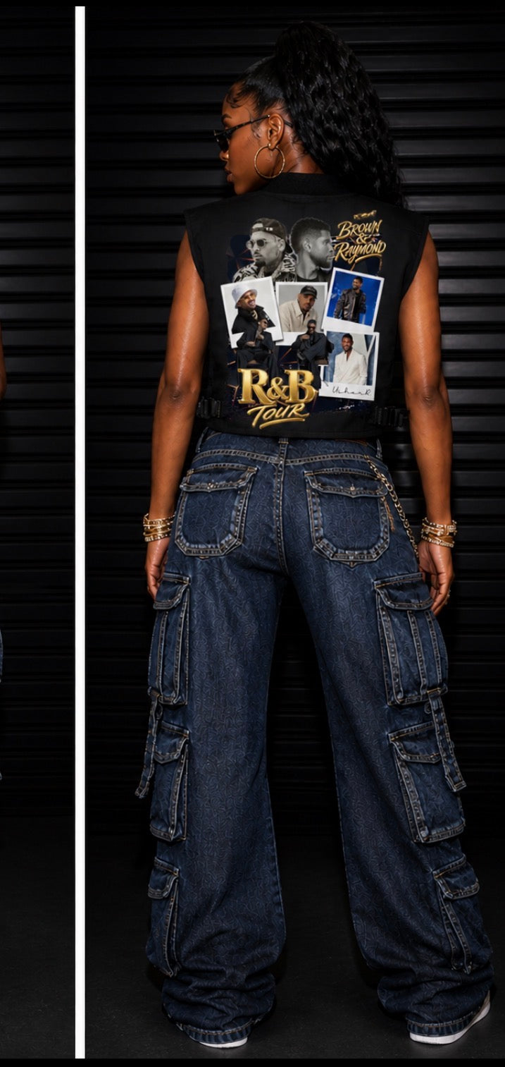 Black R& B tour cargo vest