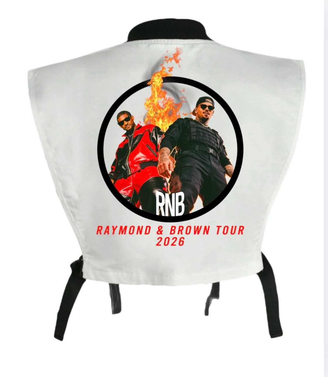 White  R& B tour cargo vest