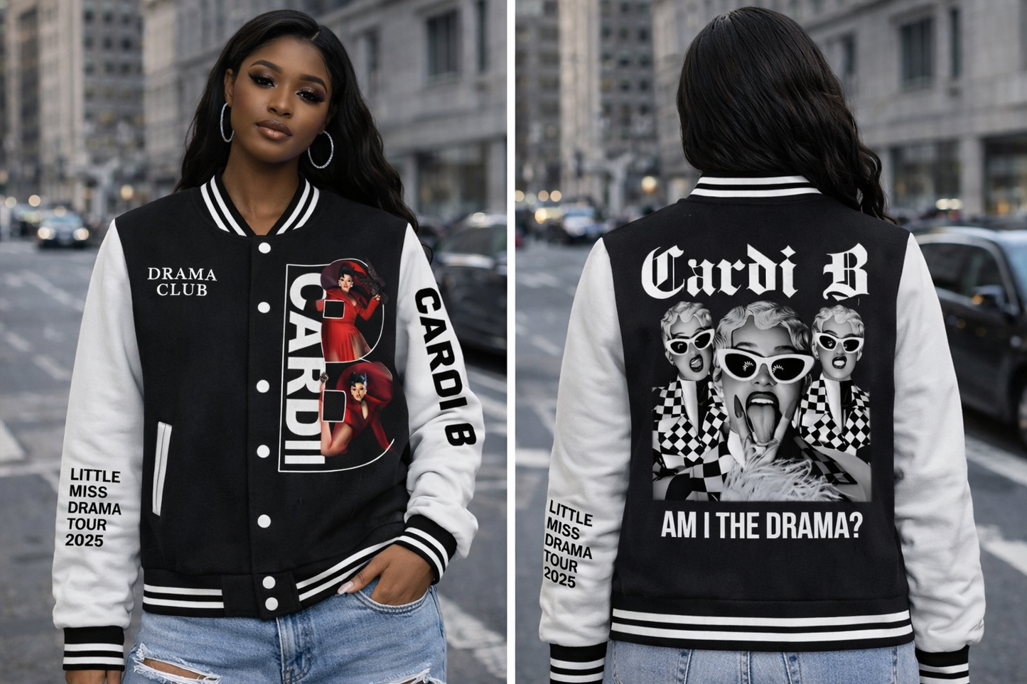Cardi B varsity Jacket