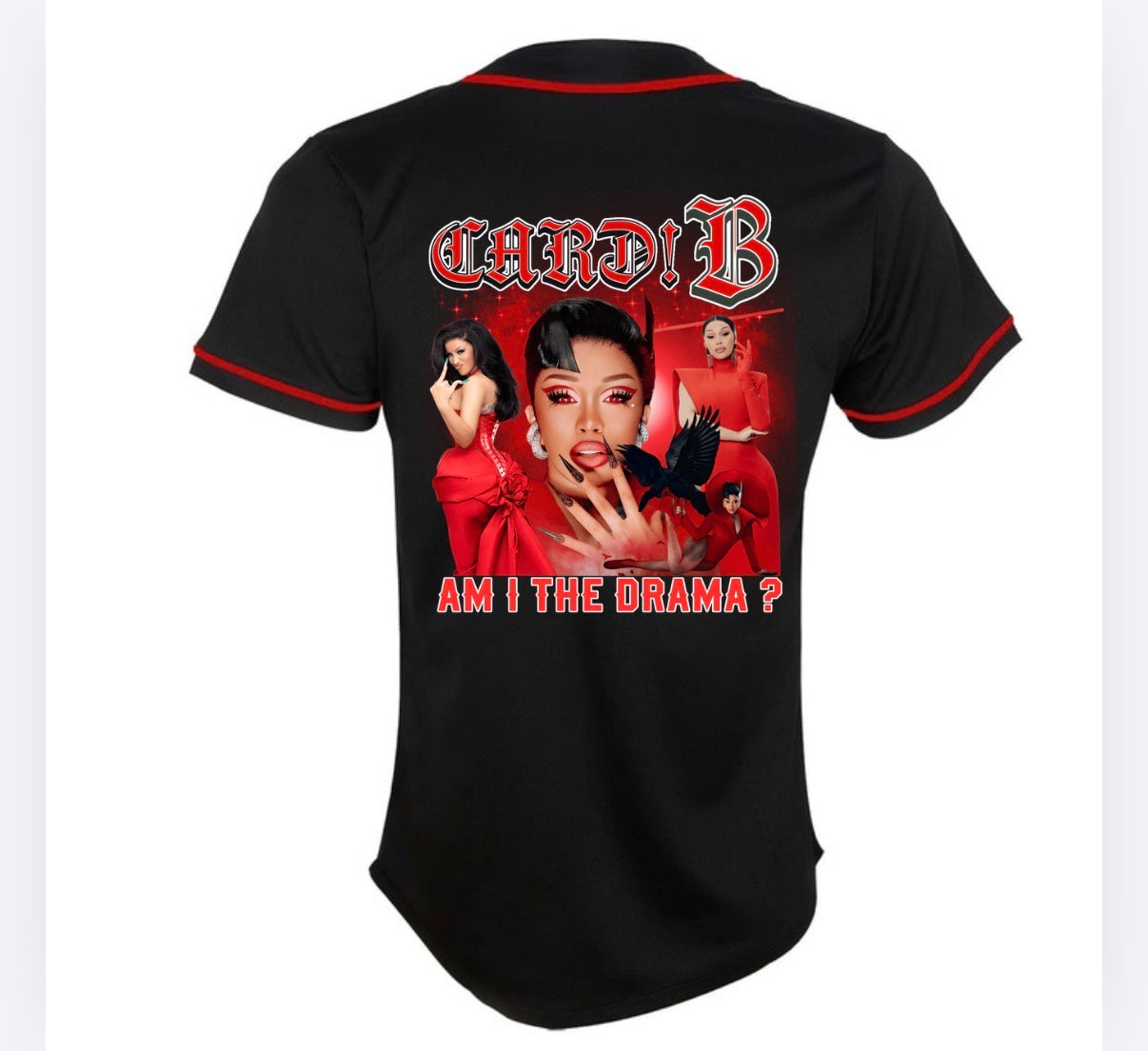 CARDI B inspired Little Miss drama tour baseball jersey