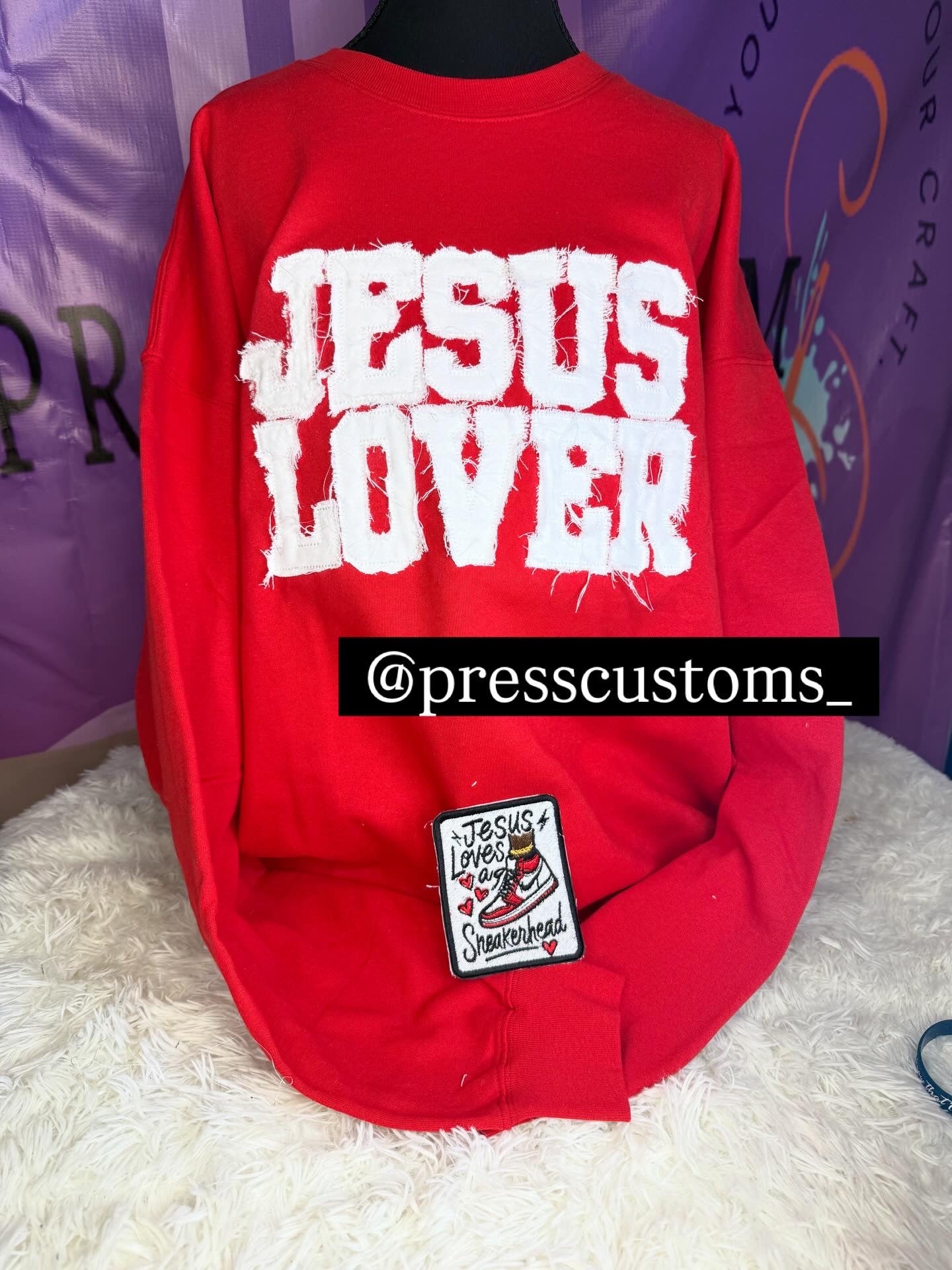 JESUS LOVER DISTRESSED SWEATER