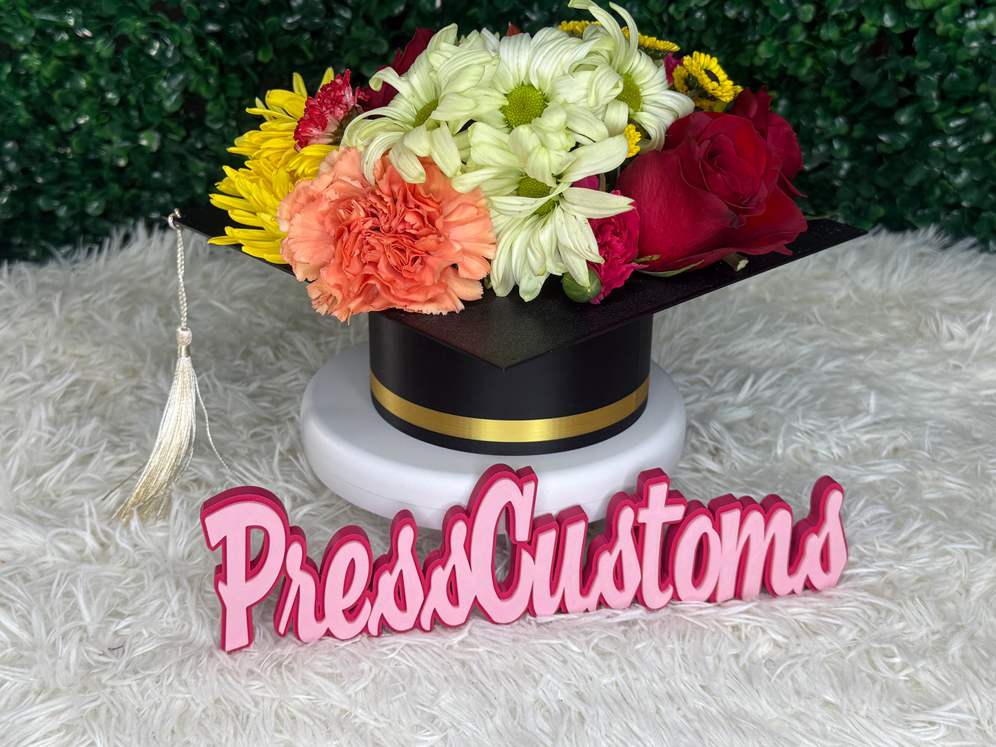 GRAD CAP VASE