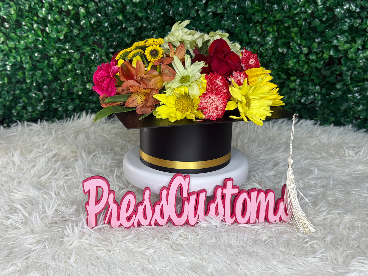 GRAD CAP VASE