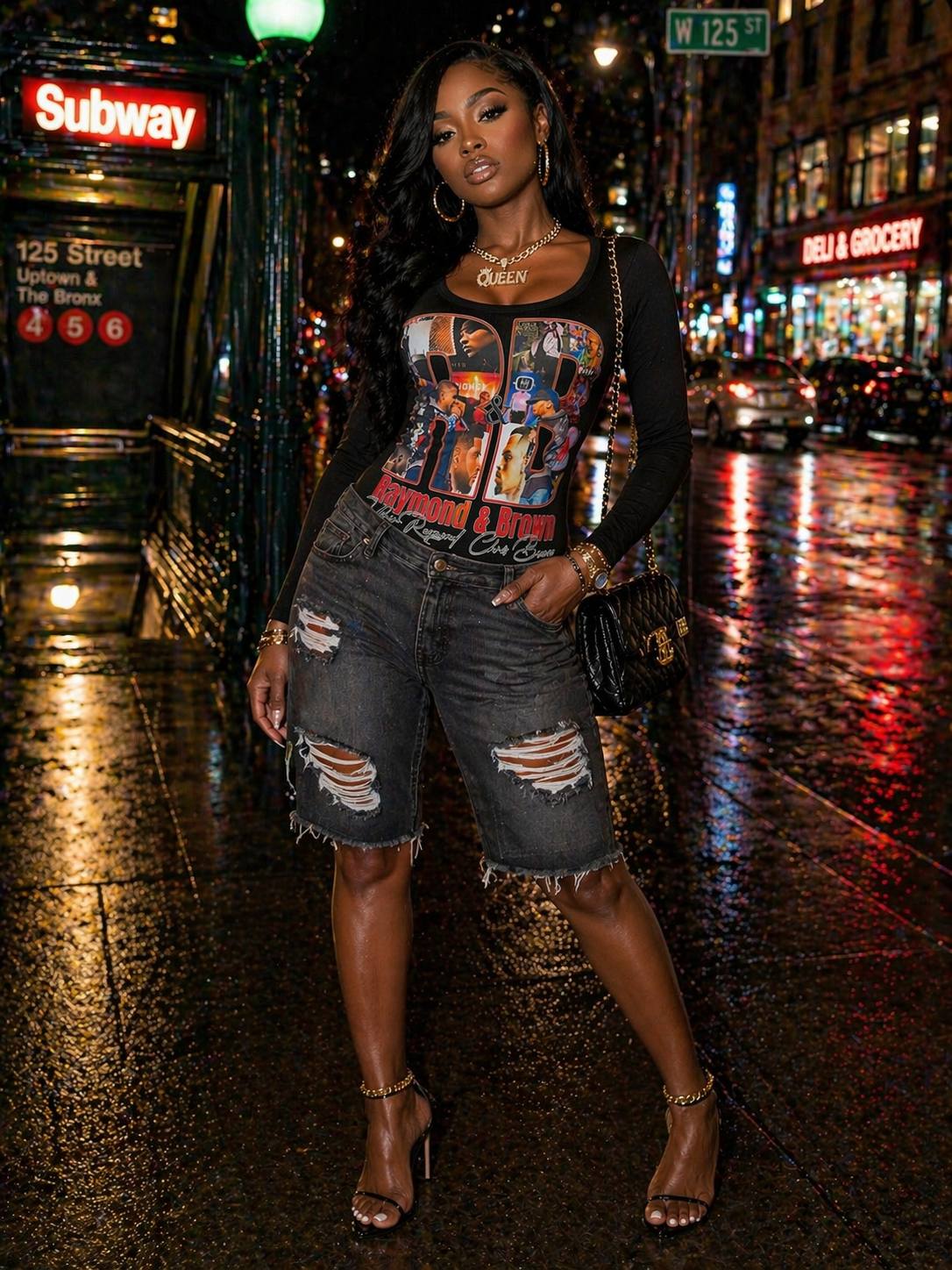 R&B Raymond & Brown BLACK Bodysuit | Urban Streetwear | Concert Outfit | Grown & Sexy Fashion