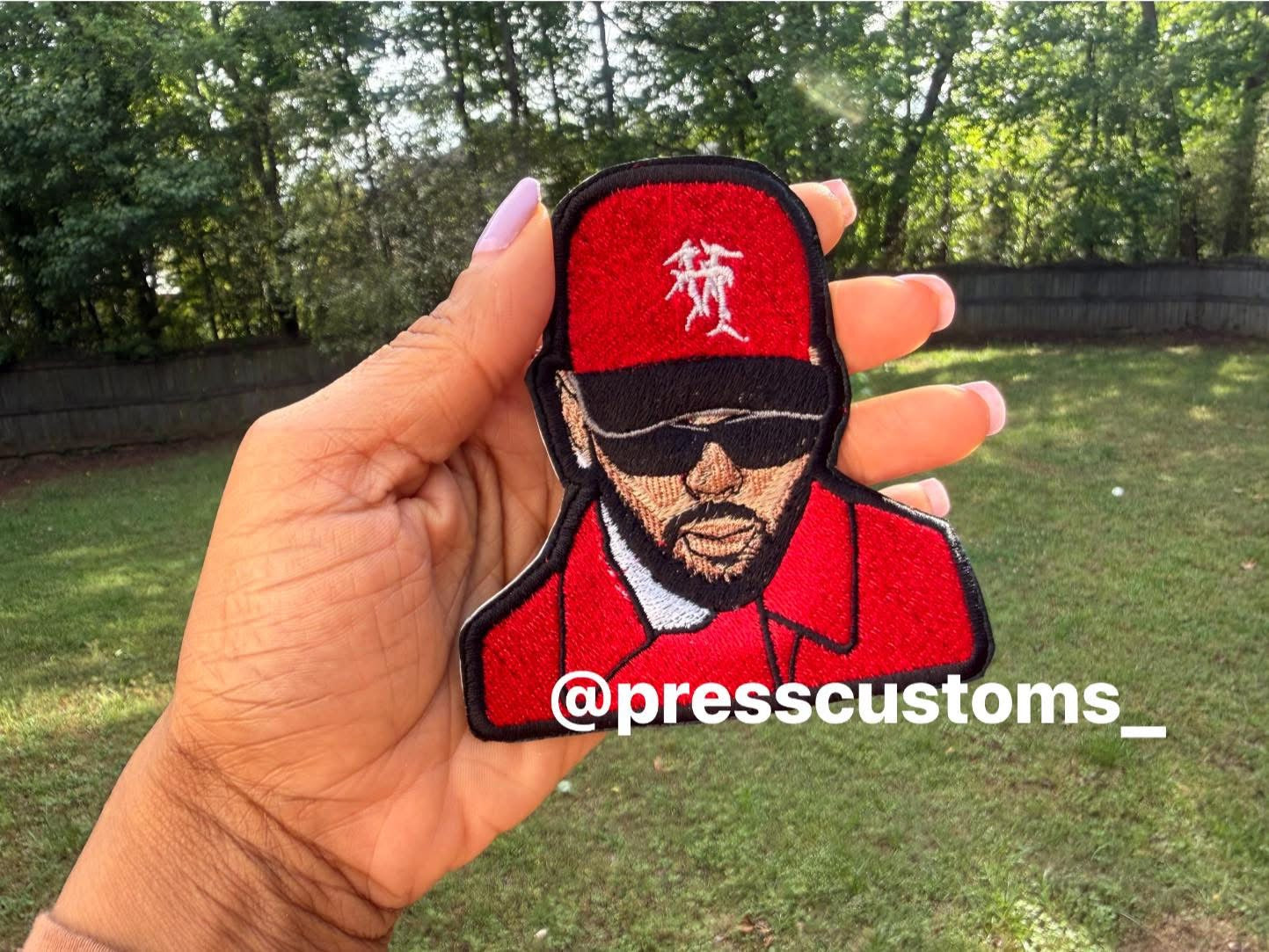 CHRIS BROWN RED FIT FACE